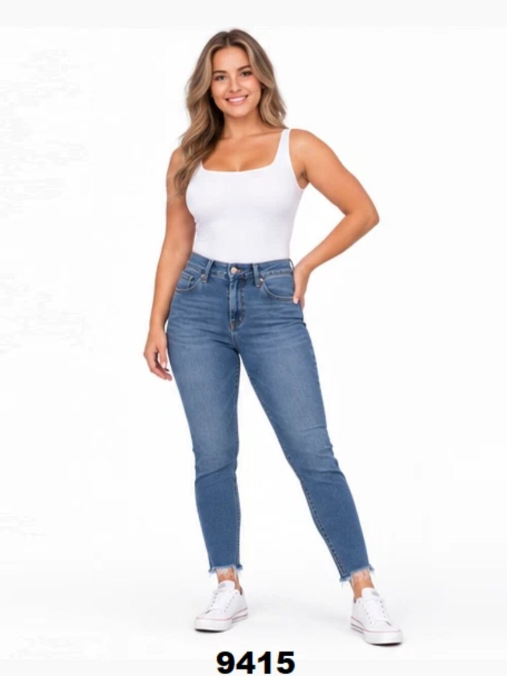 NWT Kensie Vintage Luxe The Kelsey High Rise Frayed Hem Skinny Jeans Size 8/29
